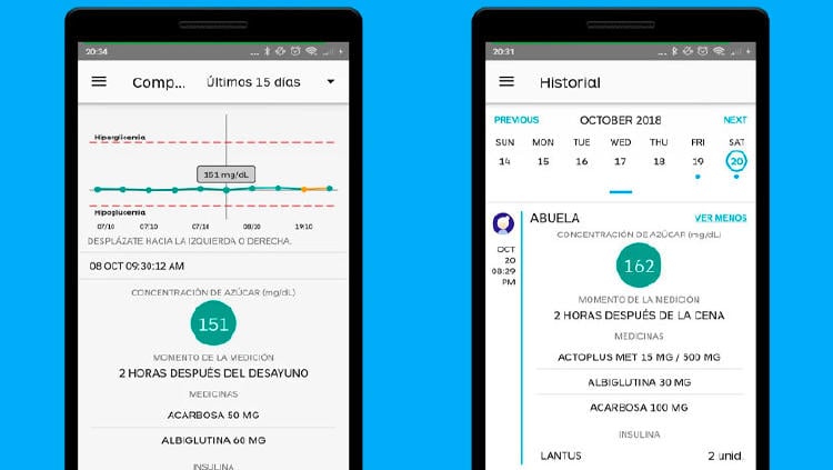 app azucar glucosa sangre