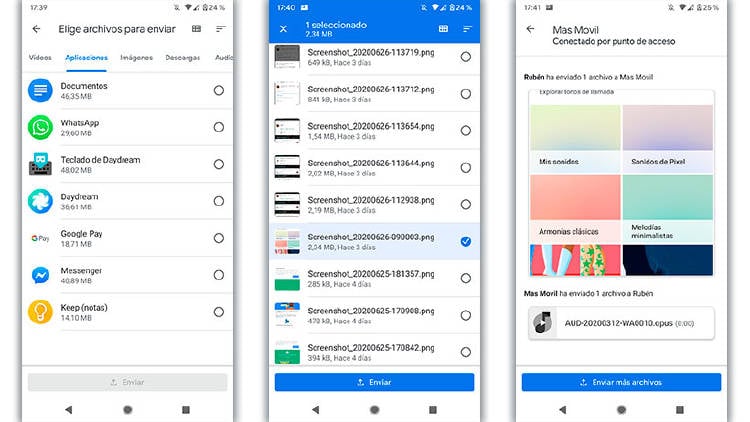 enviar archivos fotos android enviar archivos fotos android
