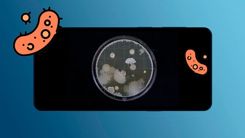 bacterias móviles rayos ultravioleta