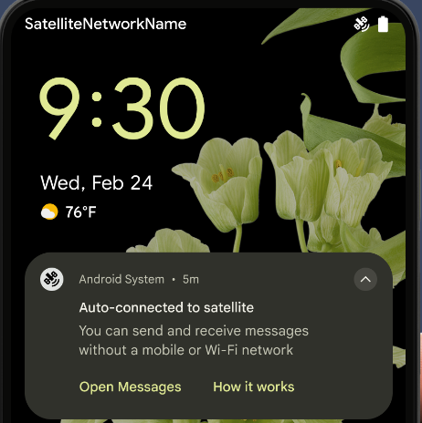 satélite Android 15