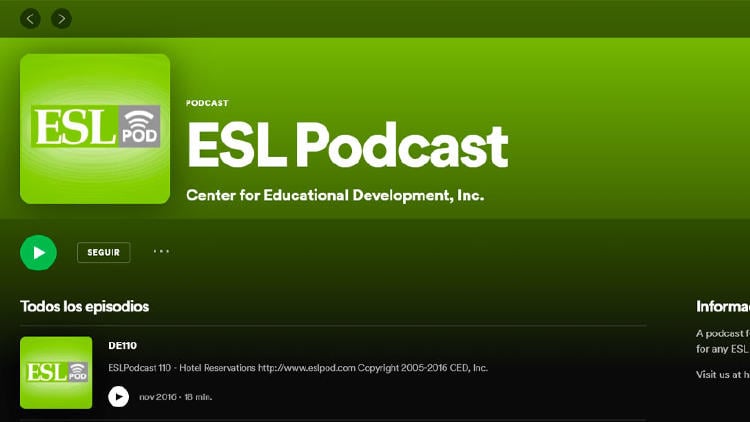 eslpod podcast ingles