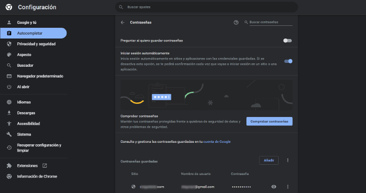 contrasñas chrome