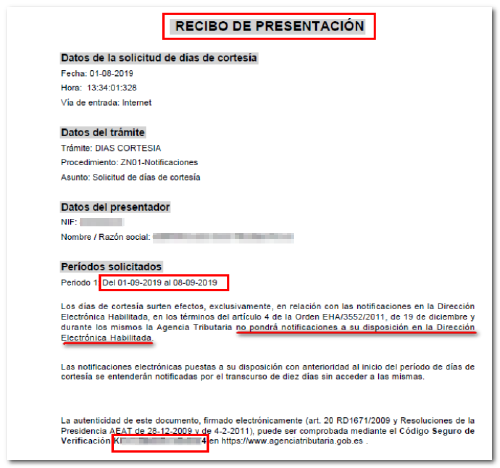 recibo de presentación Hacienda recibo de presentación Hacienda