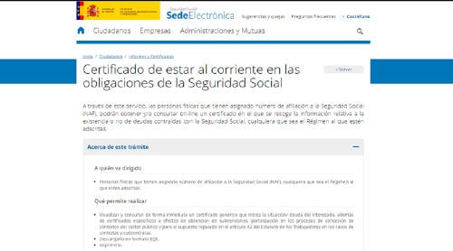 Sede Electrónica Seguridad-Social