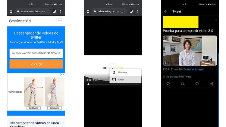 compartir video descargar twitter