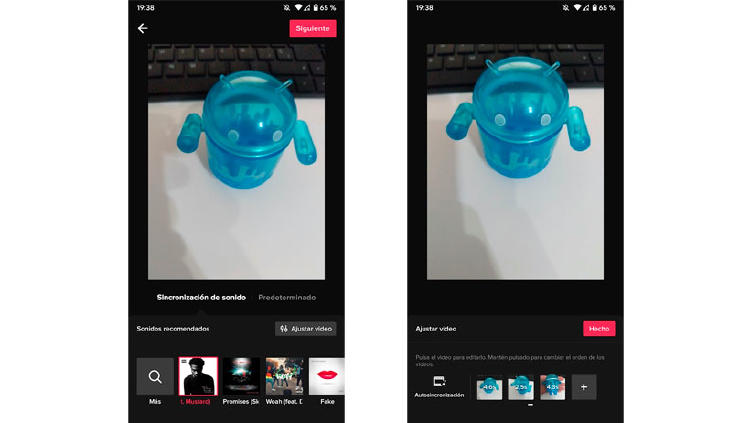 sincronizar video movil tiktok