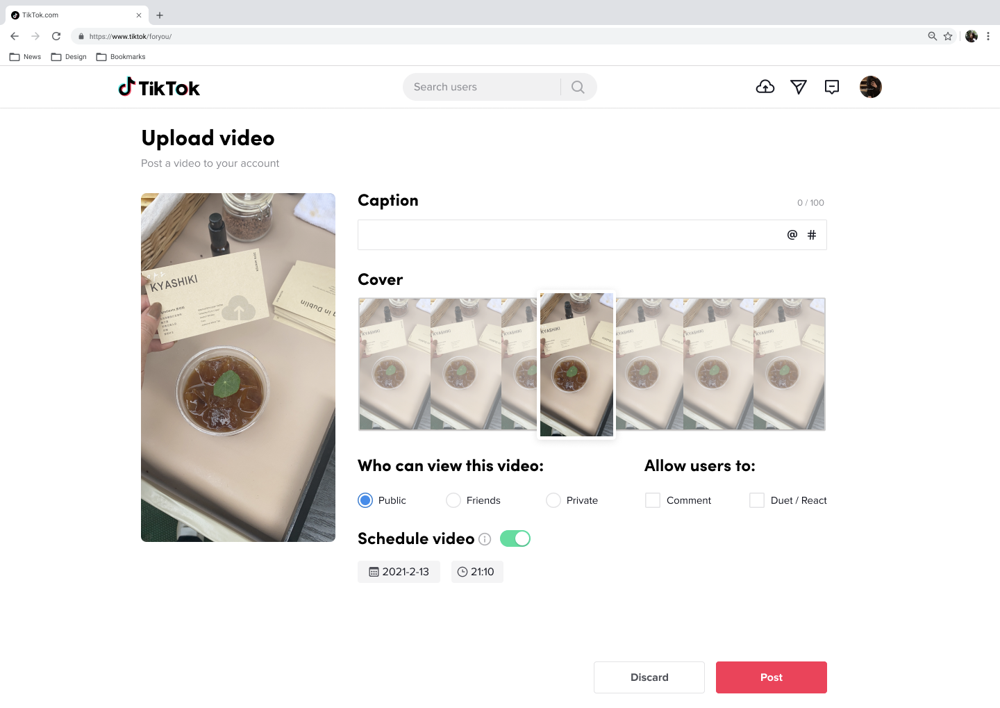 Programar un TikTok