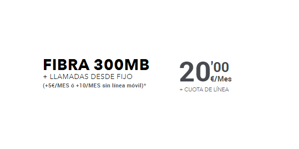 Oferta fibra 300MB MÁSMÓVIL