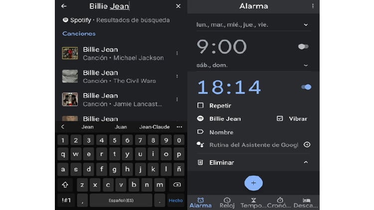 Alarma canción de Spotify