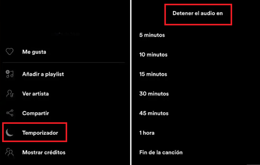 detener audio spotify