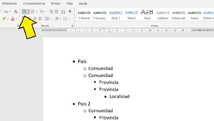 esquema word sencillo esquema word sencillo