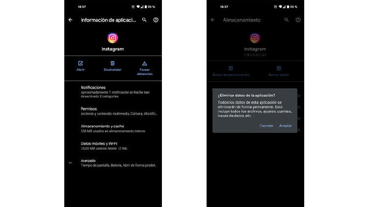 borrar cache instagram borrar cache instagram