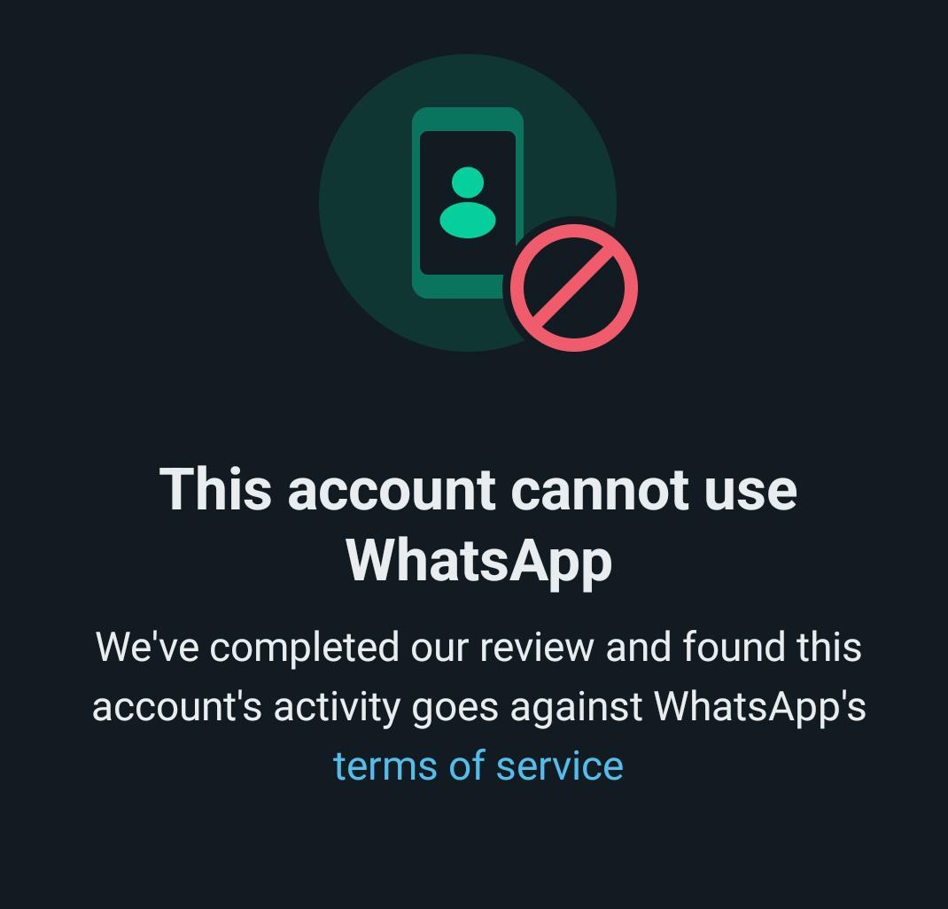 whatsapp ban