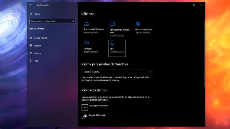 idioma windows