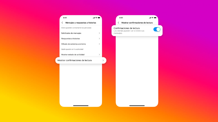 confirmación lectura Instagram confirmación lectura Instagram