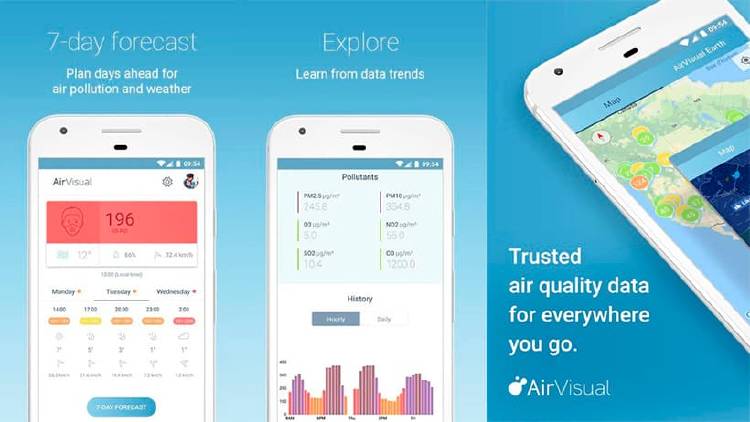 Apps medir calidad del aire móvil