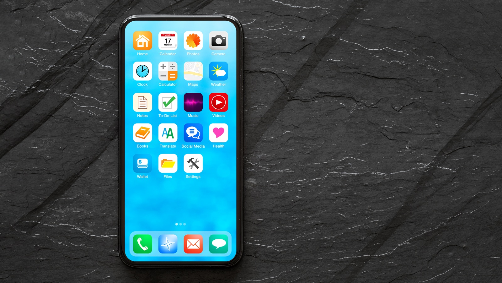 menu del movil con apps