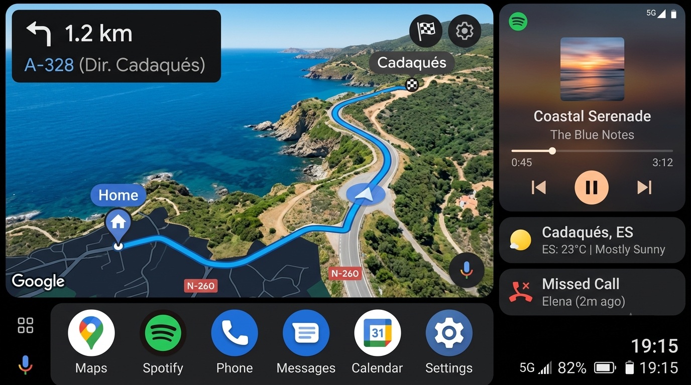 Android Auto interfaz