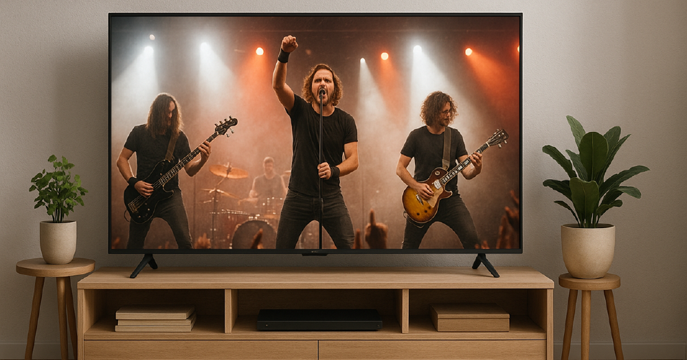 concierto de rock en la tele