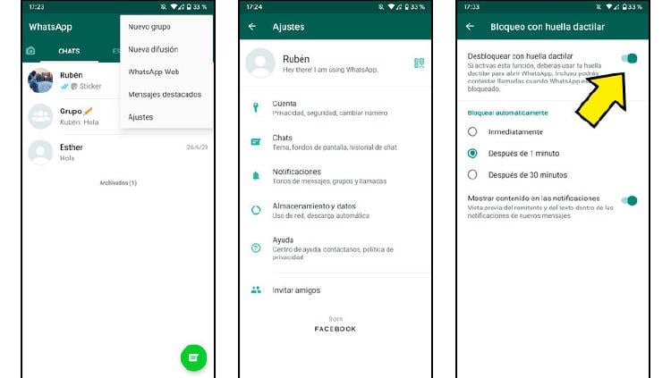 huella seguridad whatsapp huella seguridad whatsapp