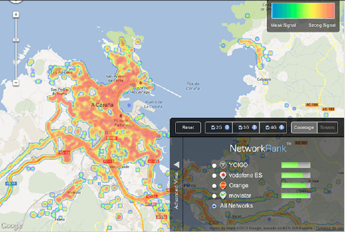 OpenSignal, mapas de cobertura generados por los usuarios | MÁSMÓVIL