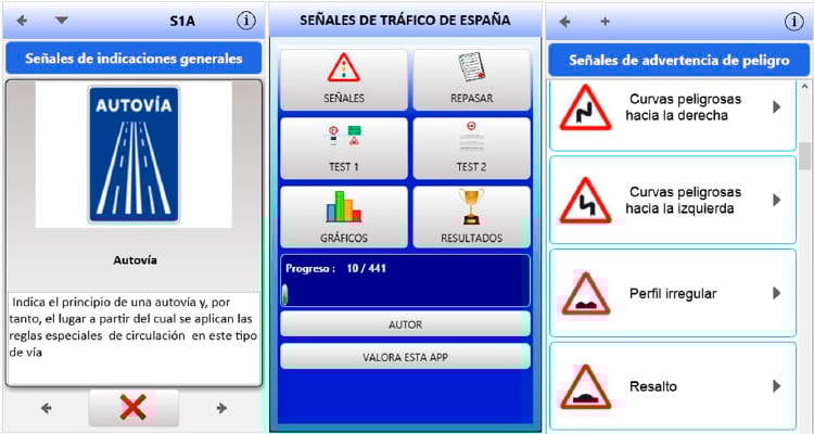 Apps aprender a conducir y señales Apps aprender a conducir y señales