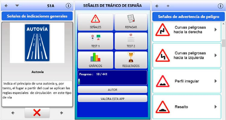 Apps aprender a conducir y señales