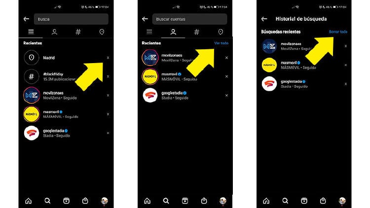 borrar historial búsqueda instagram borrar historial búsqueda instagram