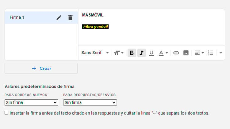 firma gmail