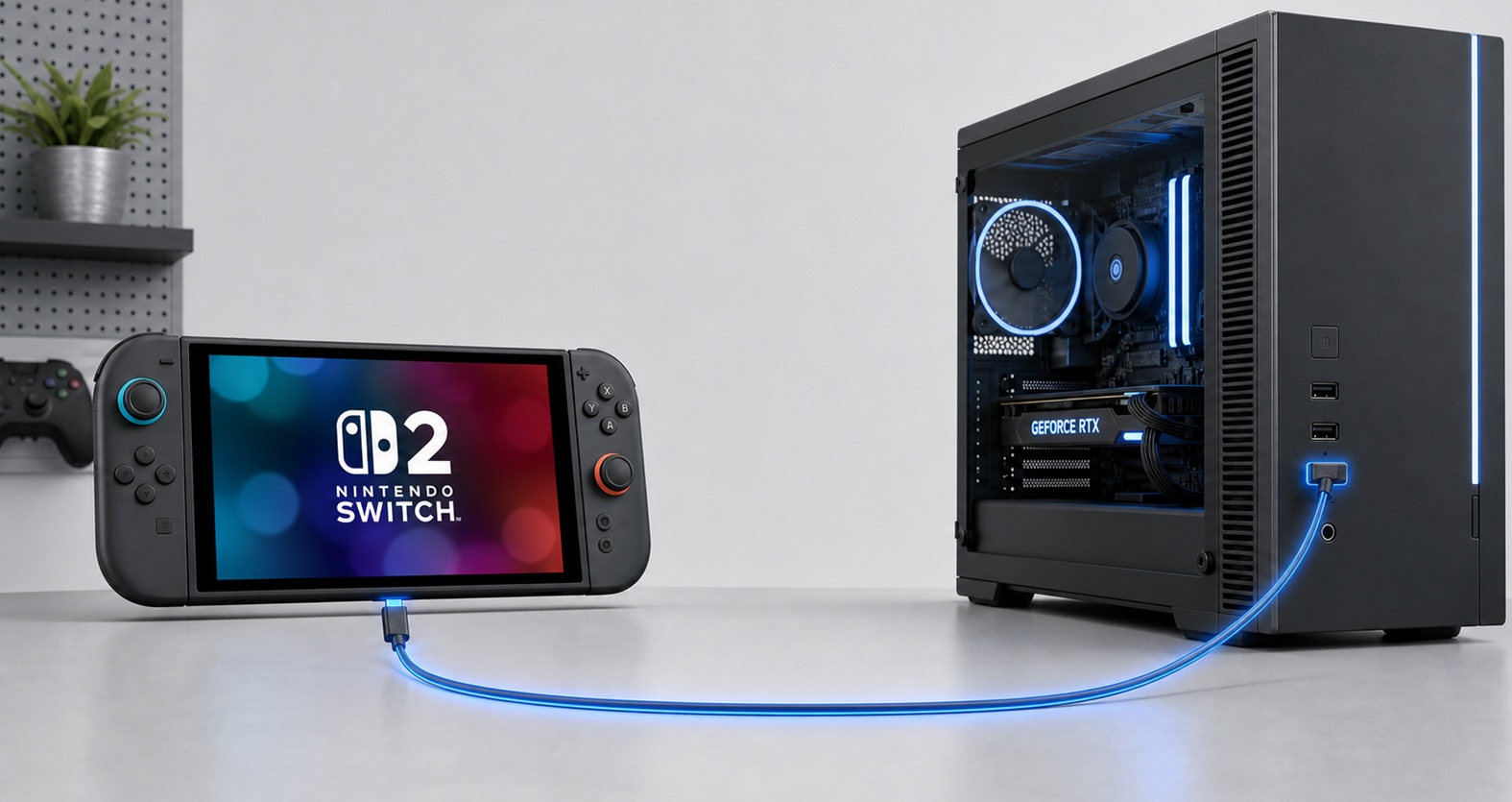 switch 2 conectada a pc