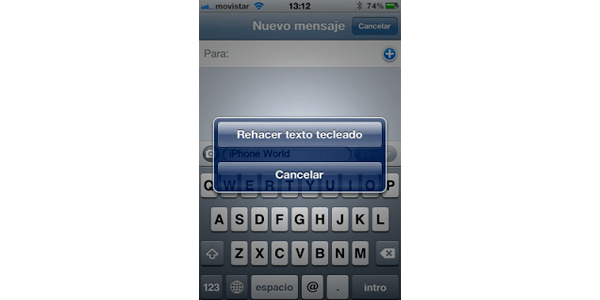 truco iOS deshacer lo escrito