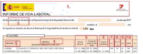 informe de vida laboral datos informe de vida laboral datos