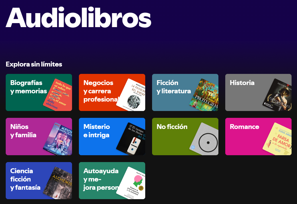 Audiolibros Spotify
