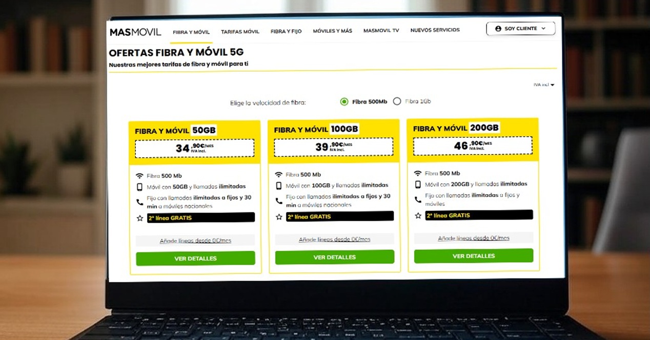 portatil y tarifas de masmovil