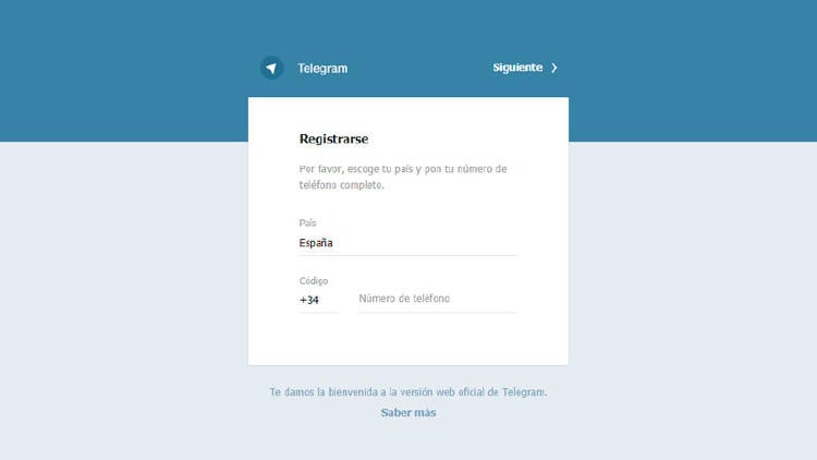 inicio telegram web
