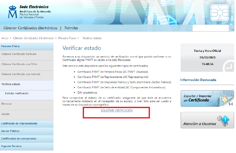 solicitar verificación certificado digital solicitar verificación certificado digital