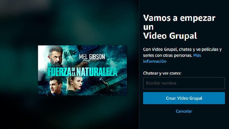 crear video grupal amazon prime video