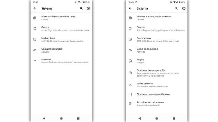 opciones desarrollador opciones desarrollador