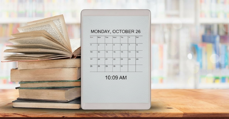 ereader con calendario fecha y hora ereader con calendario fecha y hora
