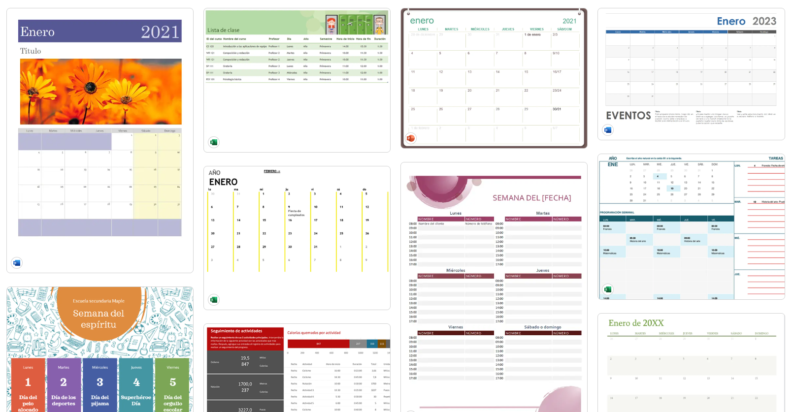calendario Microsoft
