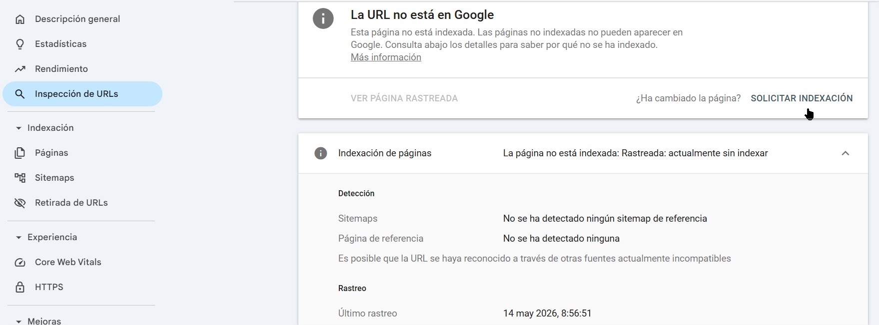 inspeccion url google search console