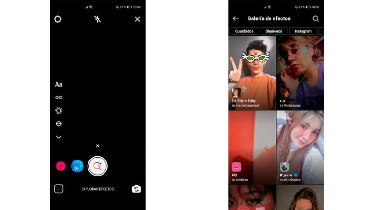 efectos instagram