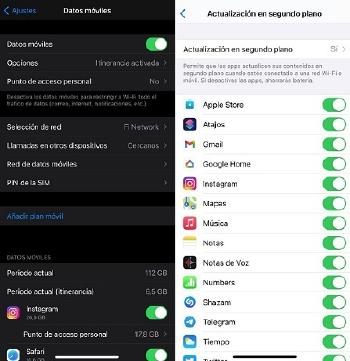 menos consumo de datos con iPhone