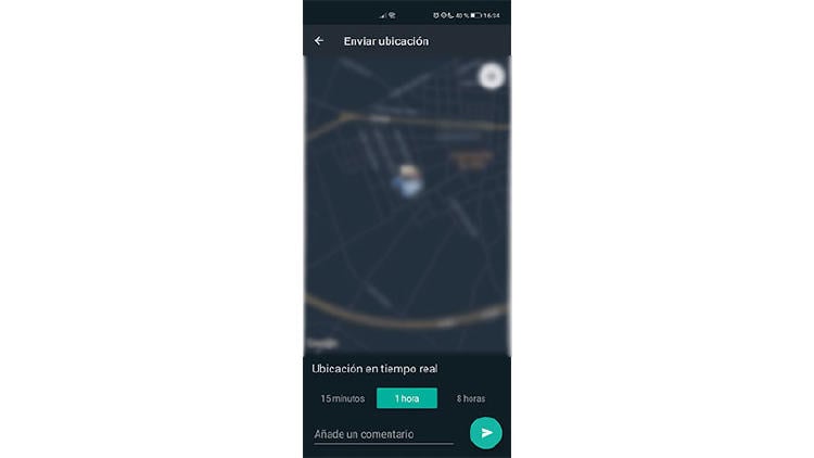 tiempo ubicacion whatsapp