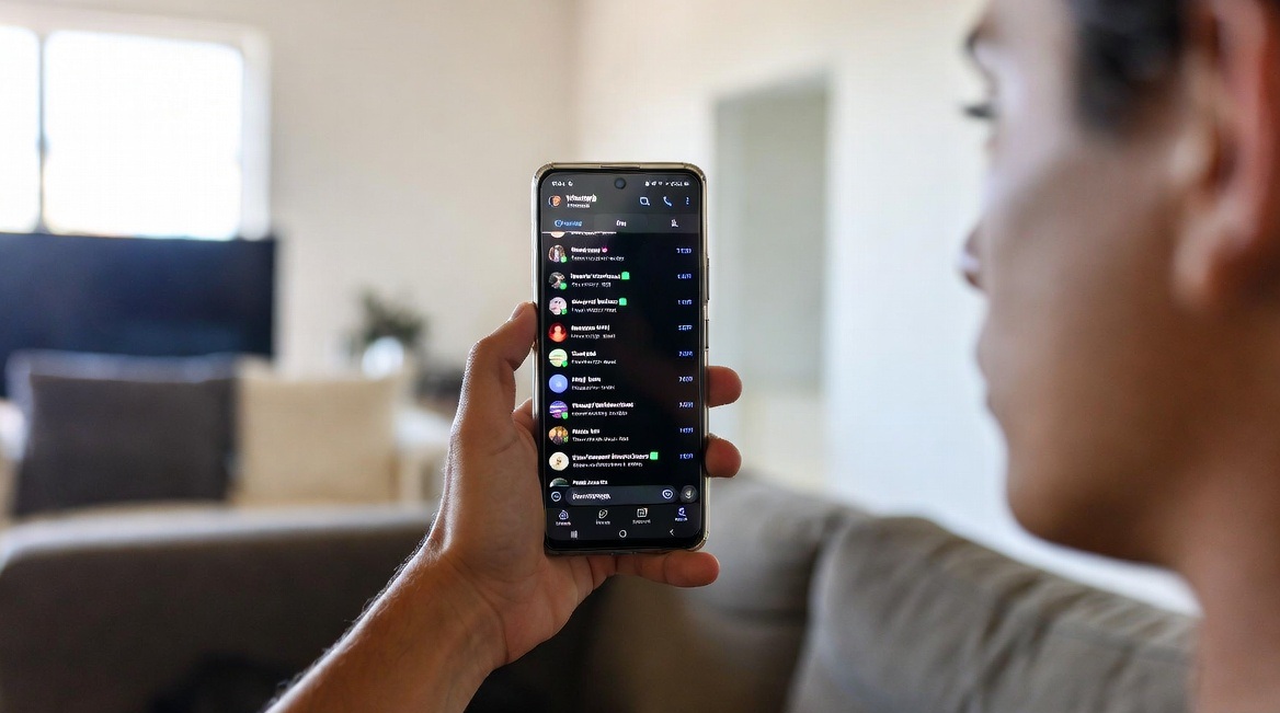 persona usando whatsapp