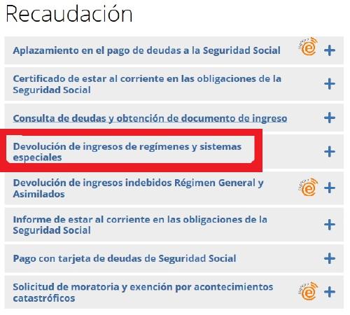 devolucion autonomos solicitud error en cuota de autonomos
