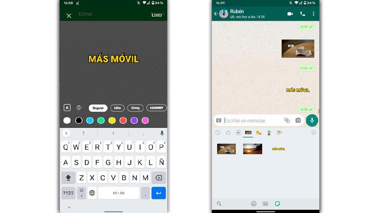 stickers movimiento whatsapp texto