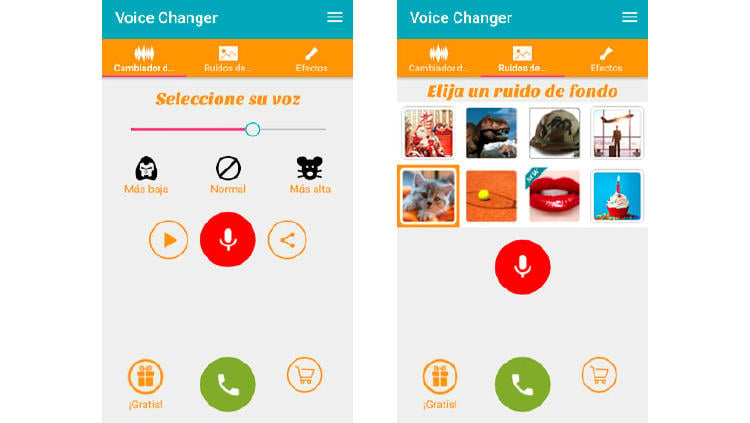 cambiar voz movil llamada