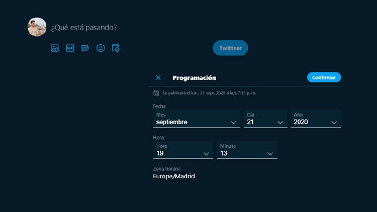 programar tweets