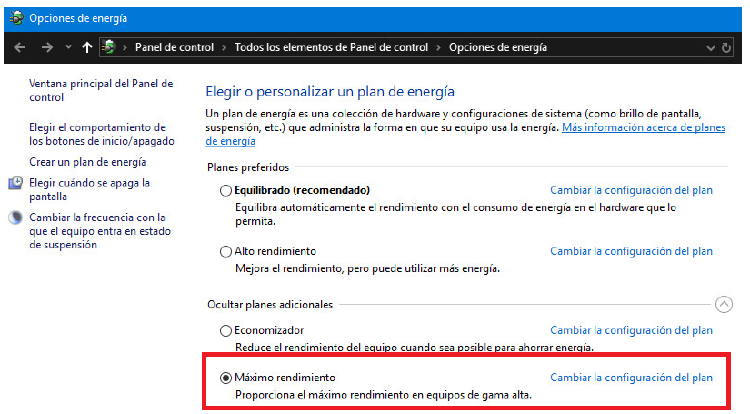 máximo rendimiento máximo rendimiento